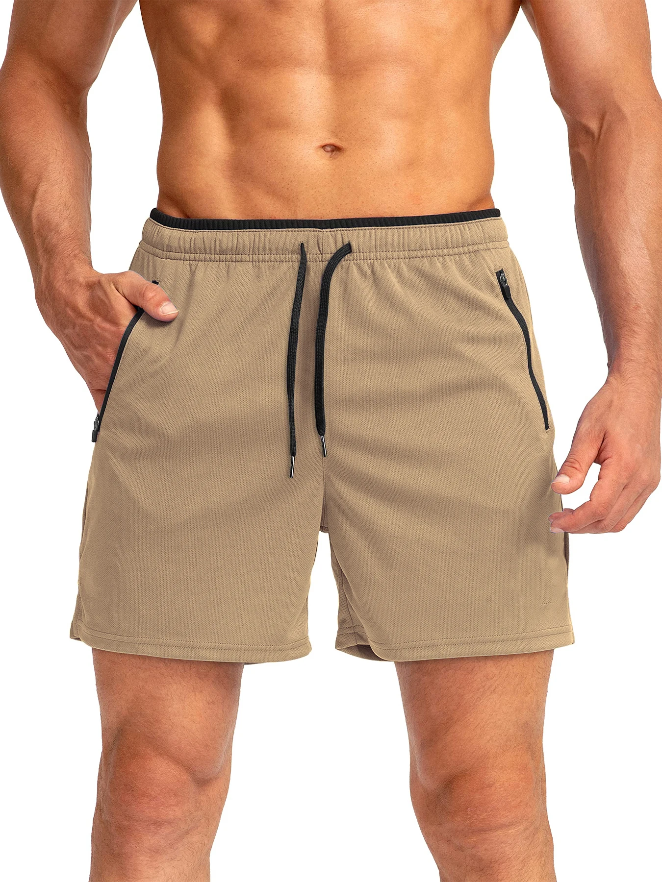 Men's Summer Sport Workout Quick Dry Athletic Shorts Lightweight Running Pants with Pockets for Gym And Beach