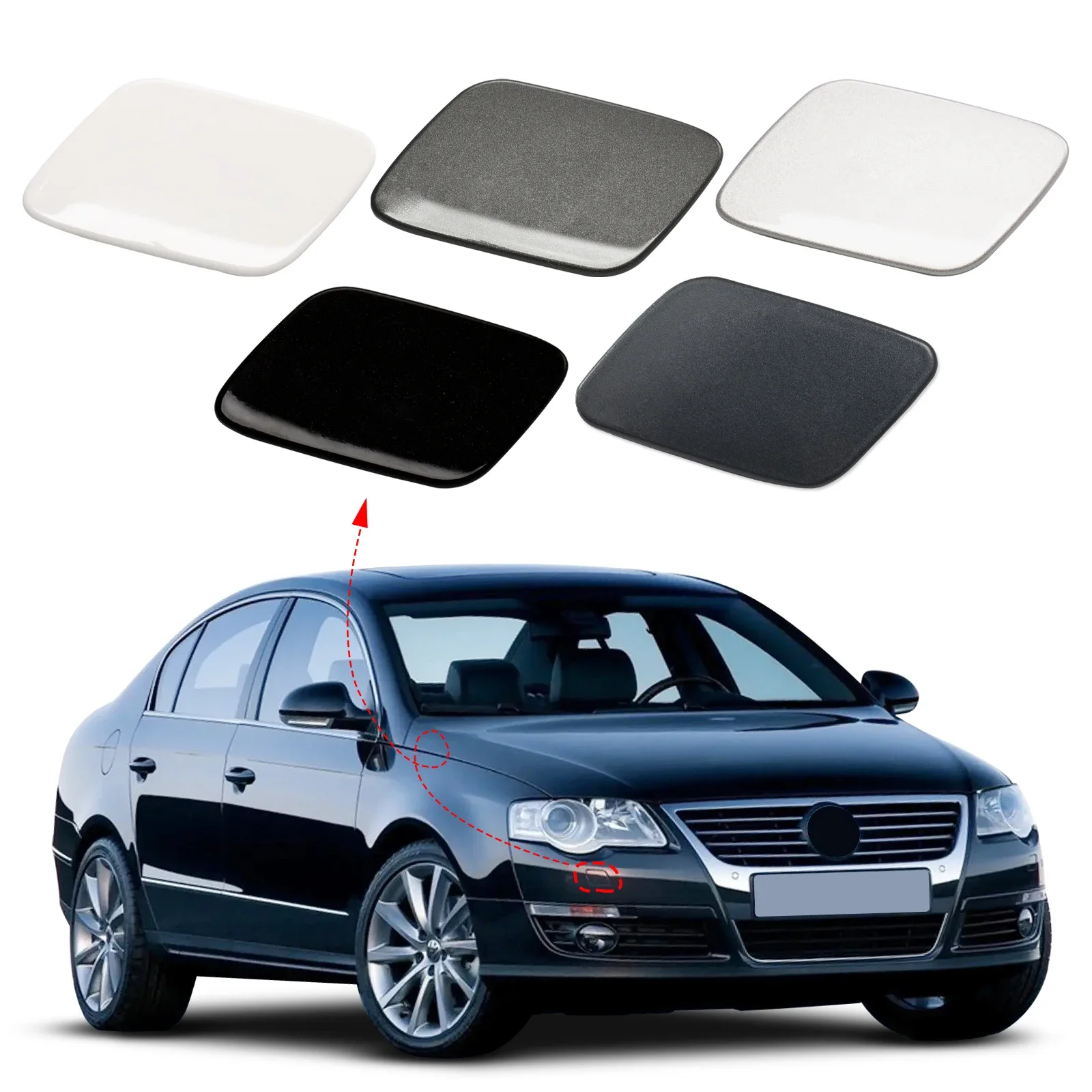 

Front Bumper Headlight Washer Cover Headlamp Jet Cap For VW Passat B6 Accessories 2006 2007 2008 2009 2010 3C0955109A 3C0955110A