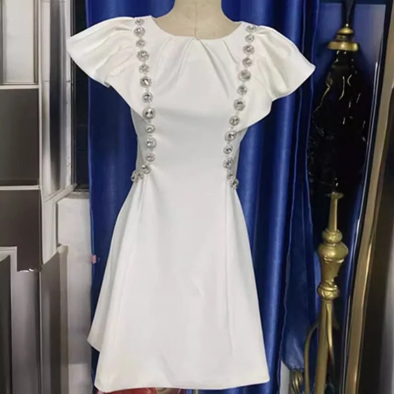 

Black Women Dress Nail Bead New Short Banquet Dresses