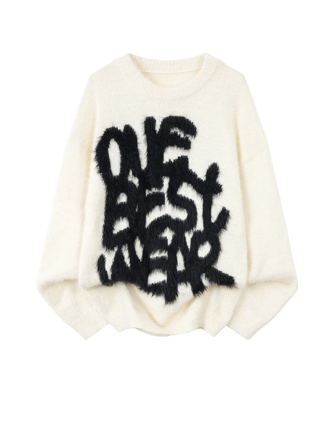Alphabet Jacquard Contrasting Sweater Men's Women's Spring Autumn O-Neck Couple's Knitted Sweater American Style Long Sleeve Top