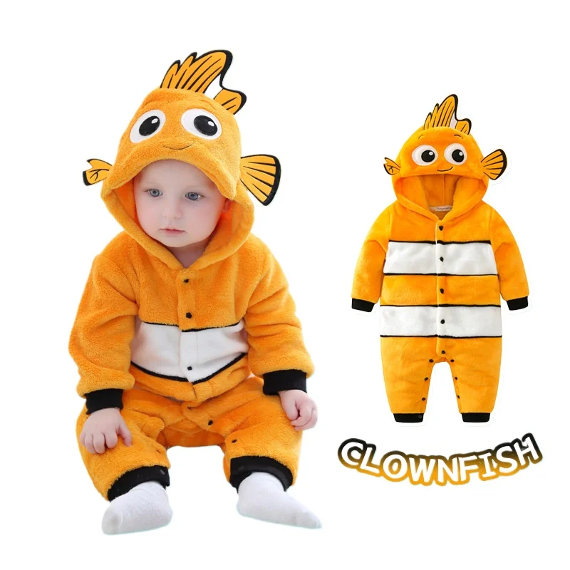 Disfraz de Halloween de Invierno, Traje Suave de Cosplay de Nemo, Ropa de Bebé, Mameluco, Mono para Bebé, Niño o Niña, Mameluco de Dibujos Animados, Ropa de Bebé