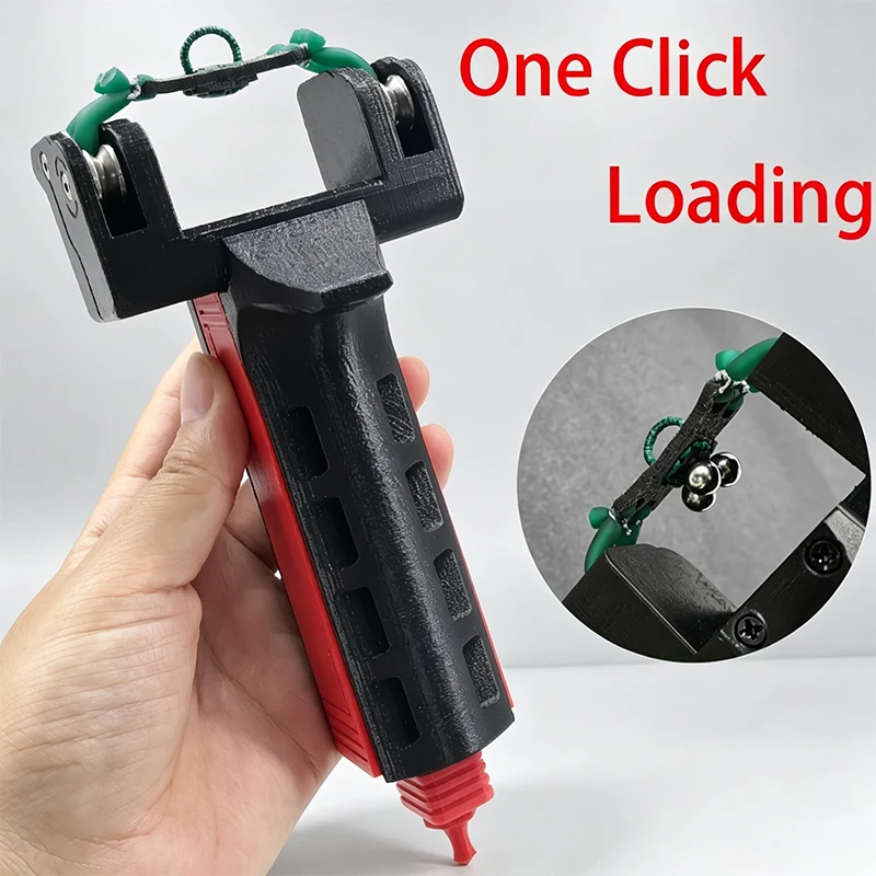 3D Printed Fully Automatic Magnetic Suction Loaded Slingshot for Outdoor Hunting and Shooting Catapult for Competitive Practice