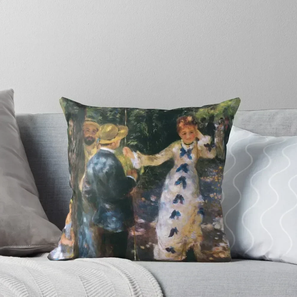 Pierre Auguste Renoir - The swing Throw Pillow Decorative Sofa Cushion pillow cover luxury pillow