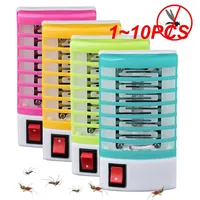 1~10PCS Portable LED Mosquito Killer Lamp EU Plug Mosquito Night Lamp Electric Fly Repellent Safety Fly Bug Zapper