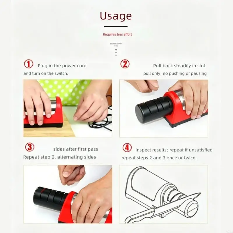 Small Sharpening Stone Heavy Type Electric Cutter Sharpener Suitable for Long Service Performances in Any Kitchen 87HA