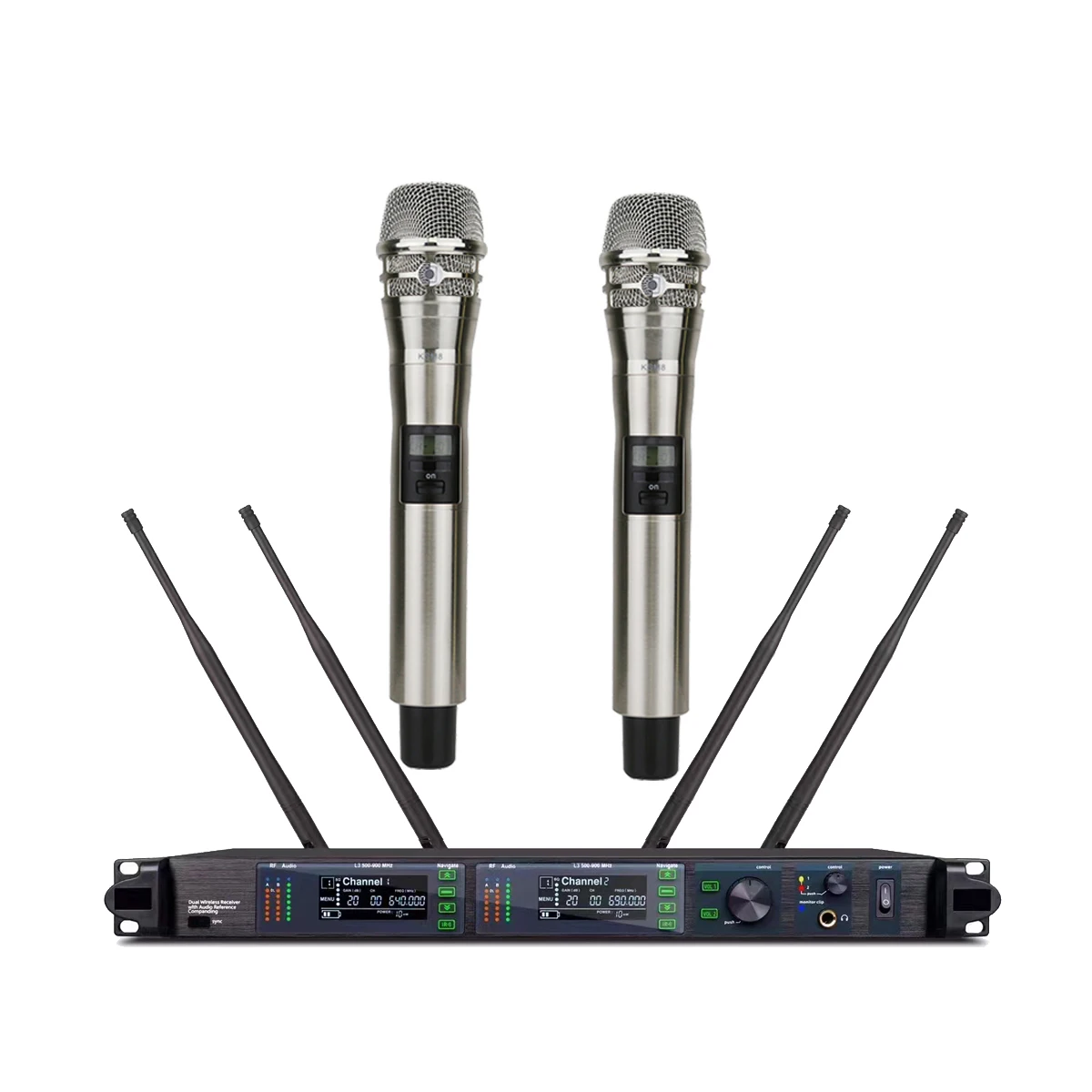 

Pro AD4D Digital Wireless Microphone ULXD4 Dual Channel True Diversity AD2 KSM8 Handheld Headset Lapel Mircrofone 4 Antenna