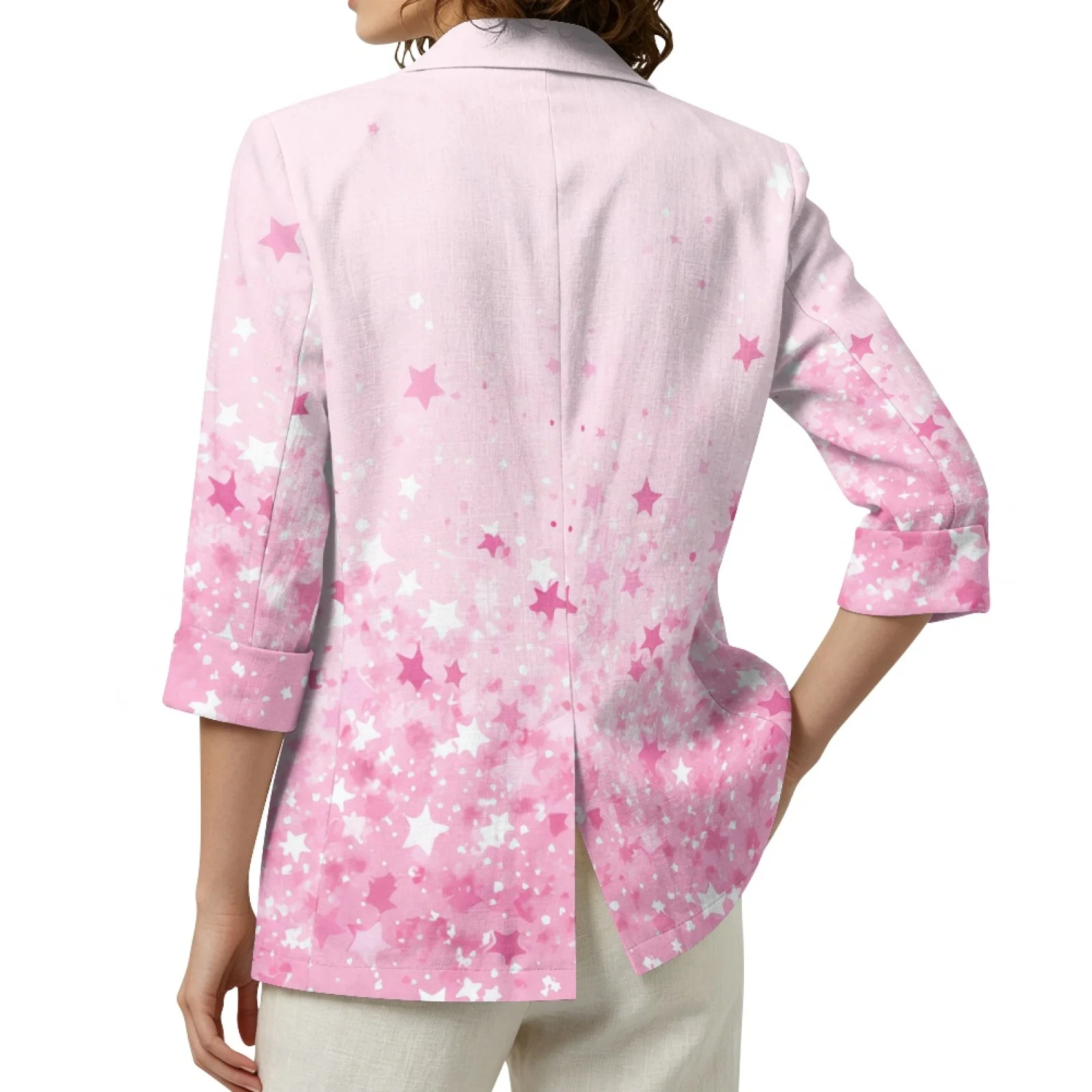 PENSTROLL Star Linen Like Beach Cover Up Layering Tank Jacket for Women Breathable Thin Coat