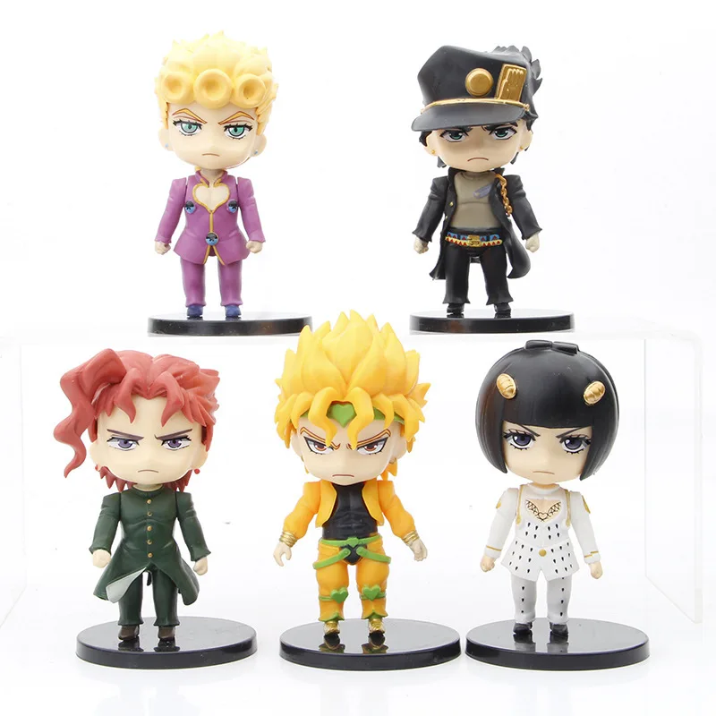 5pcs anime jojo's Bizarre Adventure Giorno Giovanna Dio Bruno Buccellati Kakyoin Noriaki Kujo Jotaro action Figure Model Toys