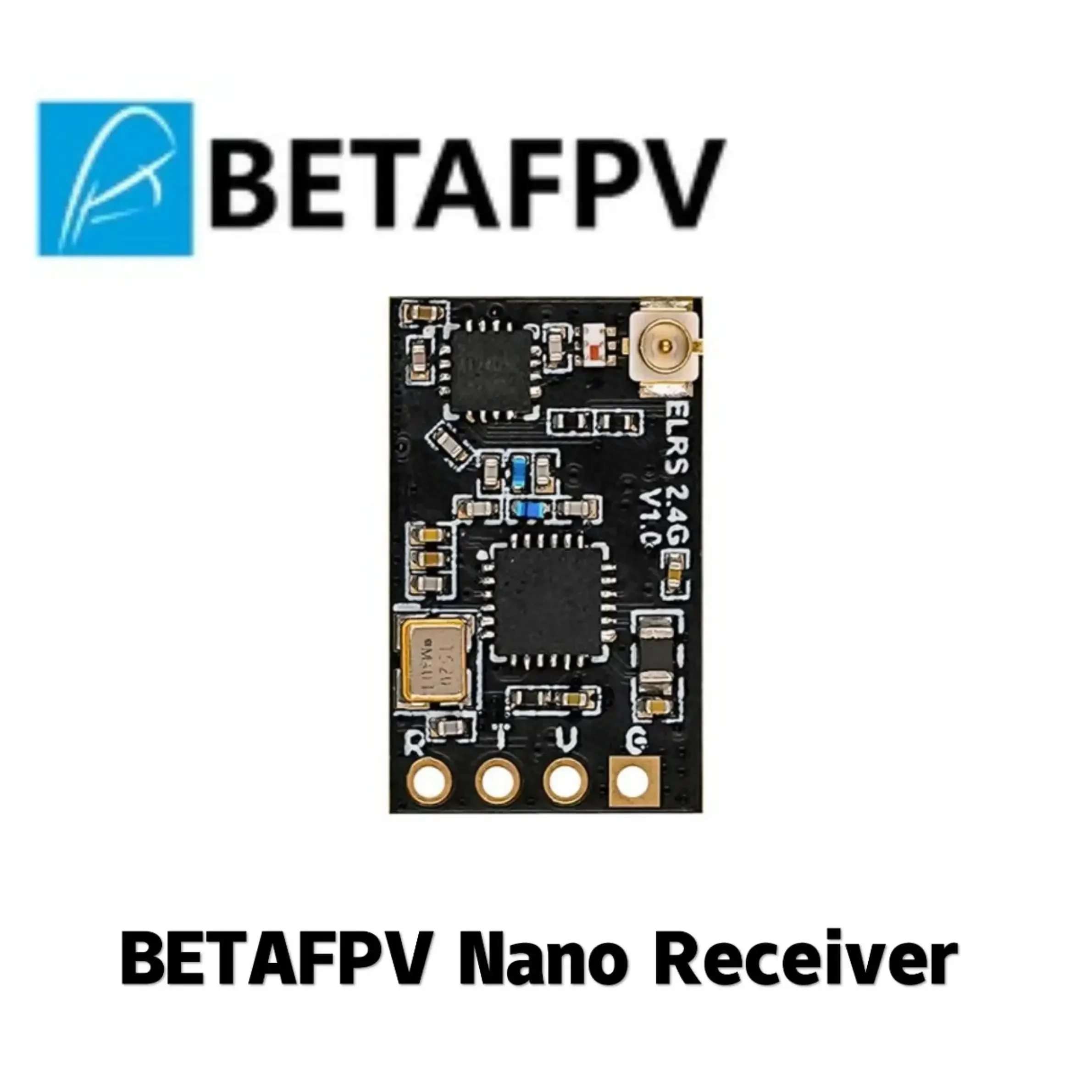 BETAFPV ELRS Nano Receptor Melhor Desempenho em Velocidades Faixa de Latency ExpressLRS Opcional 2.4G/915MHz/868MHz para RC Racing Drone