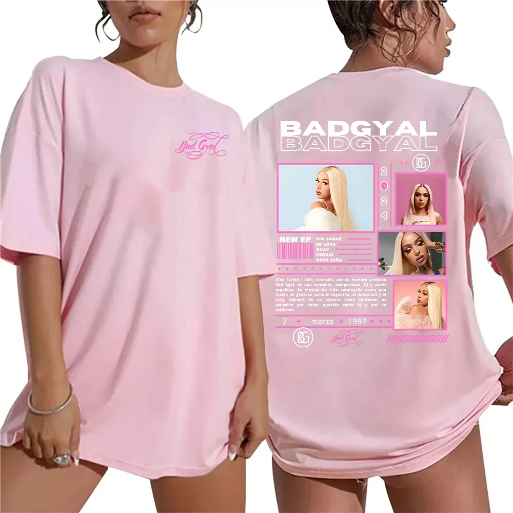 

Graphic T Shirts Rapper Bad Gyal Hip Hop Tee High Quality Cotton Women Clothing Harajuku Pop Men T-shirts Casual Y2K Streetwear