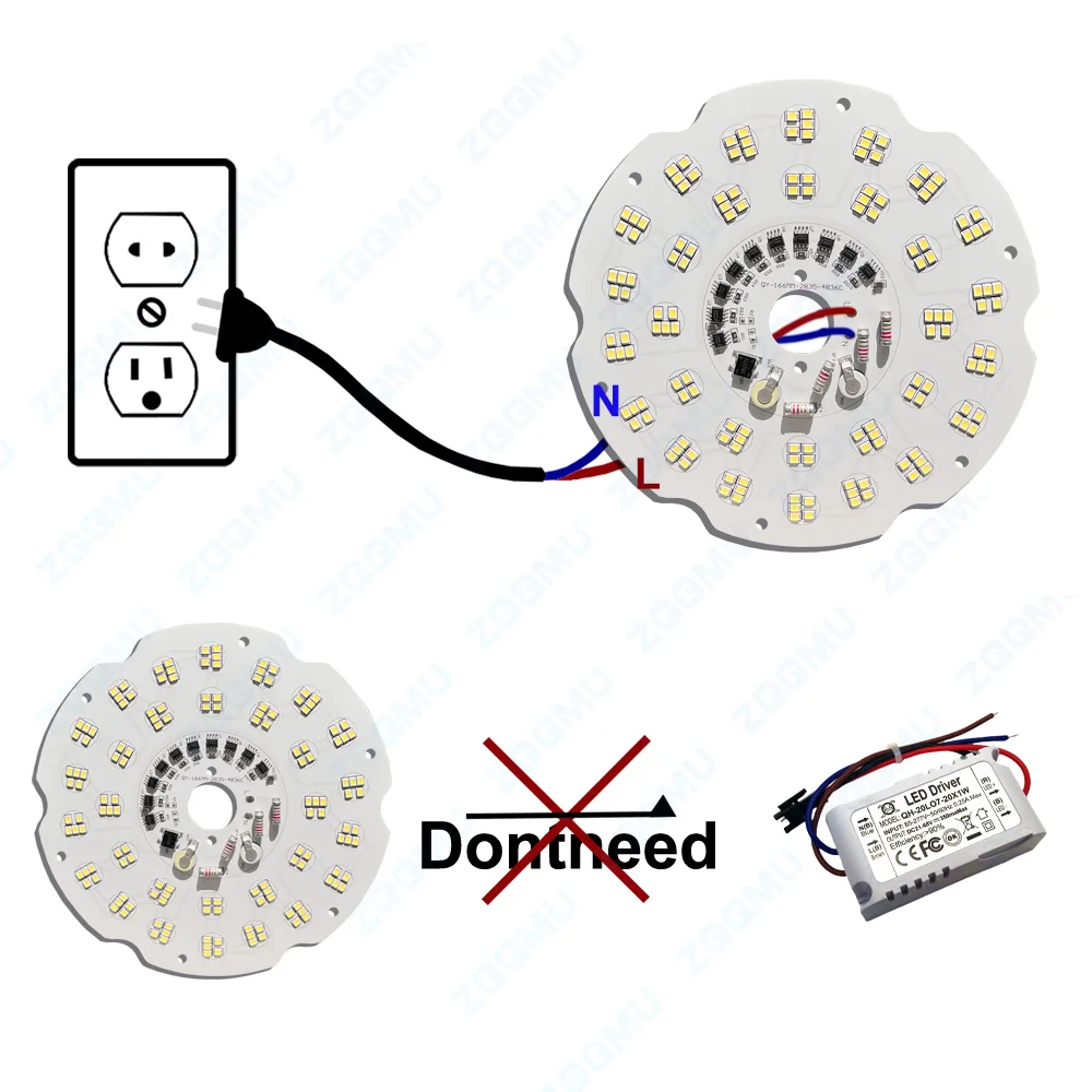 LED 100W 150W 200W Driver-Free LED Light Panel AC220V Suitable For LED Warehouse Industrial And Mining Factory PCB Light Panel - Image 3