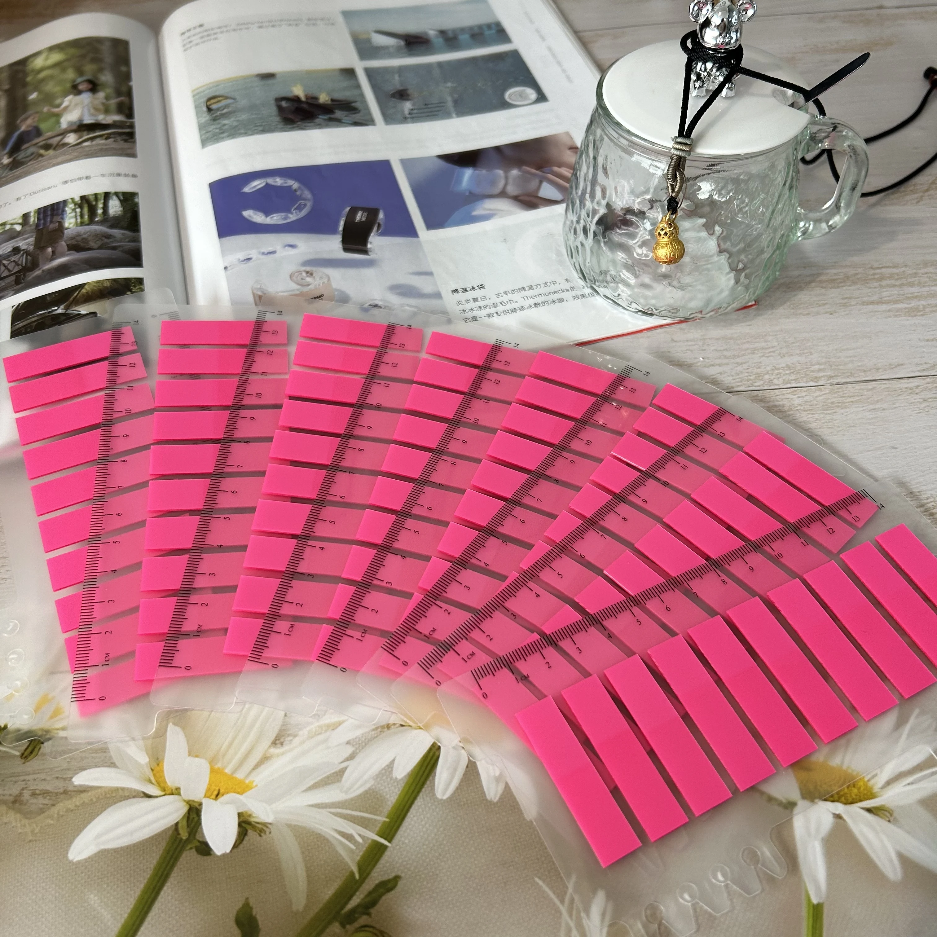 8 حزم 1600 ورقة اللون الوردي ملاحظات لاصقة المقرب ملصق مؤشر أعلام مفتاح التسمية المرجعية اللوازم المكتبية المدرسية القرطاسية