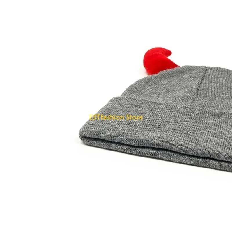 Y5GC Handcrochet Skull Hat for Adult Unisex 2000s Hat Theme Party Novelty Hat Winter Warm Windproof Climbing Skiing Caps