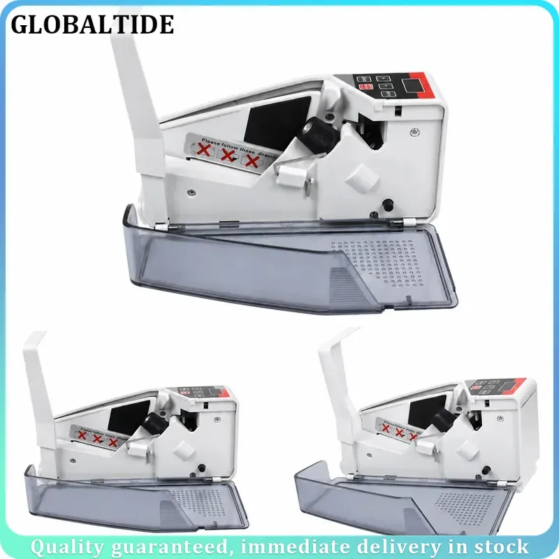 Portable Bill Counter Machine Battery Powered Cash Banknote Paper Money Counting Equipment V40 Handy Device for Bank Office
