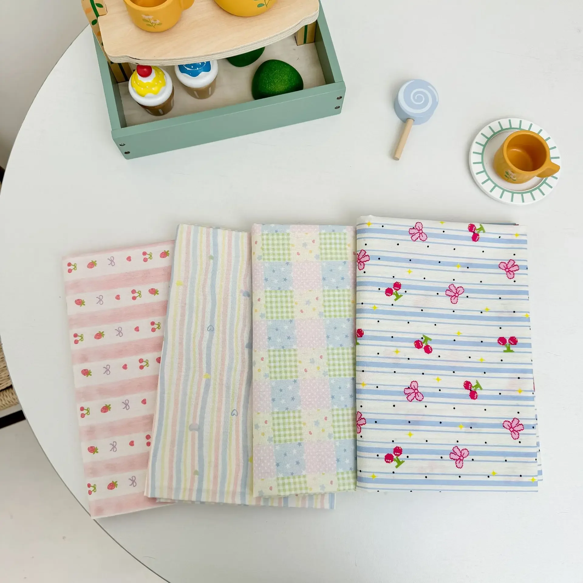 

Pure Cotton Thin Printed Fabric Spring Summer Children's Clothing Women's Dress Skirt Pajamas Sewing Cloth