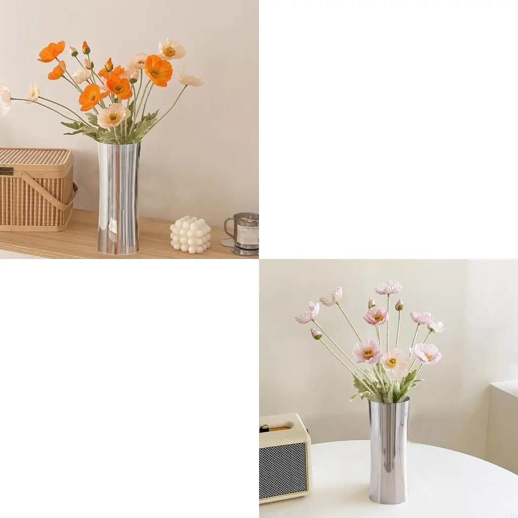 

L43A Stainless Steel Flower Vase Flower Holders for Contemporary Homes Styling