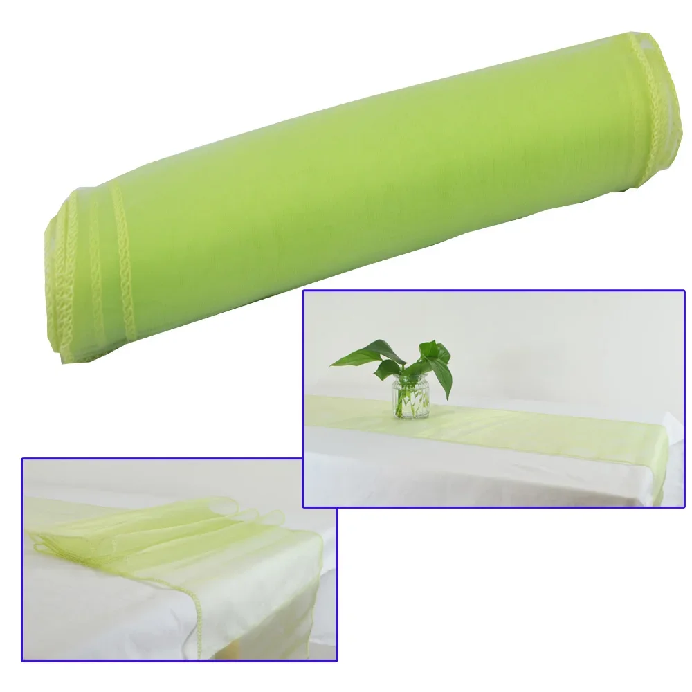 Organza Table Runner Crystal Tulle Plum Sheer Table Cloth For Bow Swag Wedding Baby Shower Party Banquet Decor Table Runners