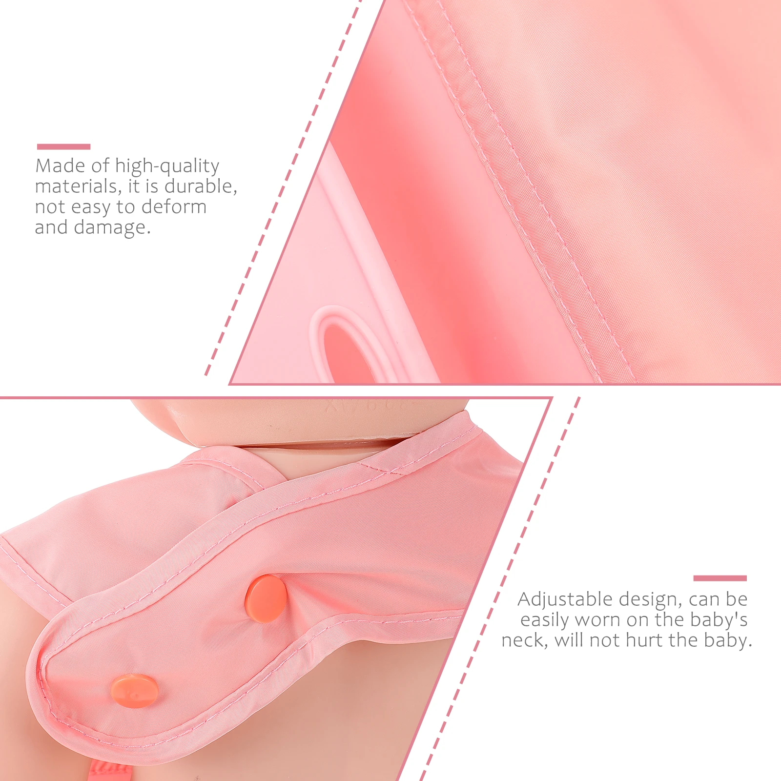 

Waterproof Baby Bibs TPU Soft Adjustable Toddler Feeding Washable Dining Drool Catcher Easy Clean Portable Infant Apron