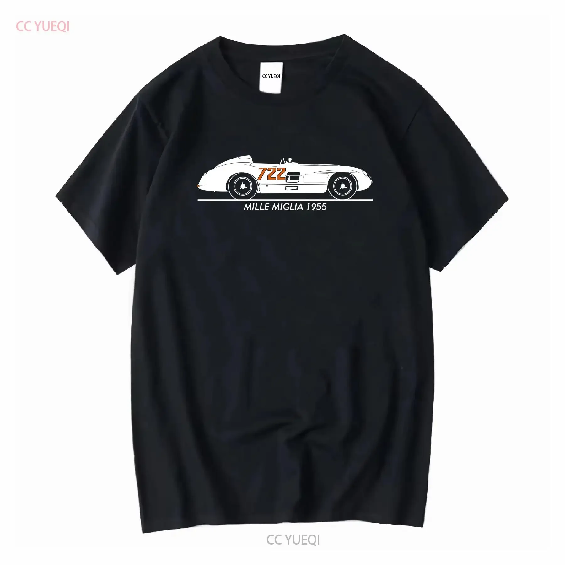 Race Art Mille Miglia 1955 Special Edition T Shirt vintage Washed Top For Everyday Wear designer clothes streetwear graphic