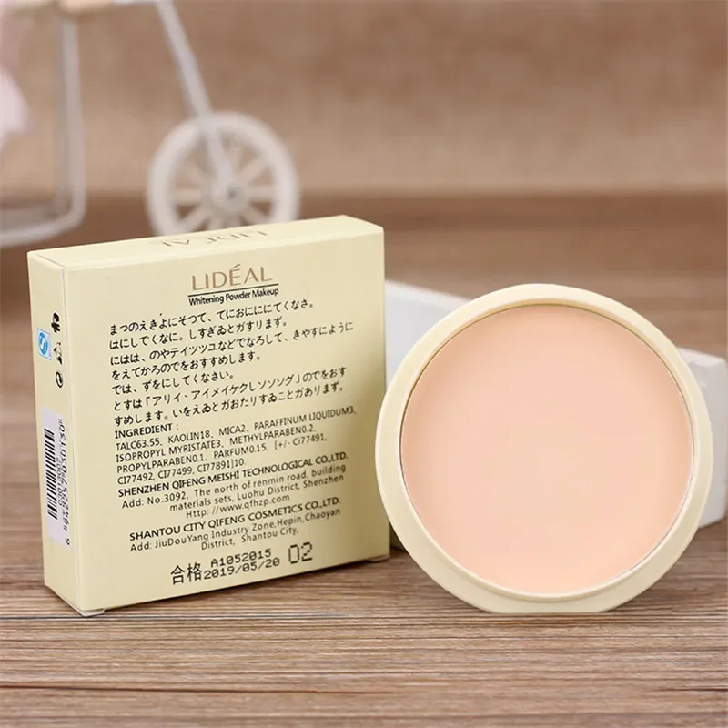 Make Up Long Lasting Face Powder Foundation Waterproof Whitening Skin Finish Transparent Pressed Powder