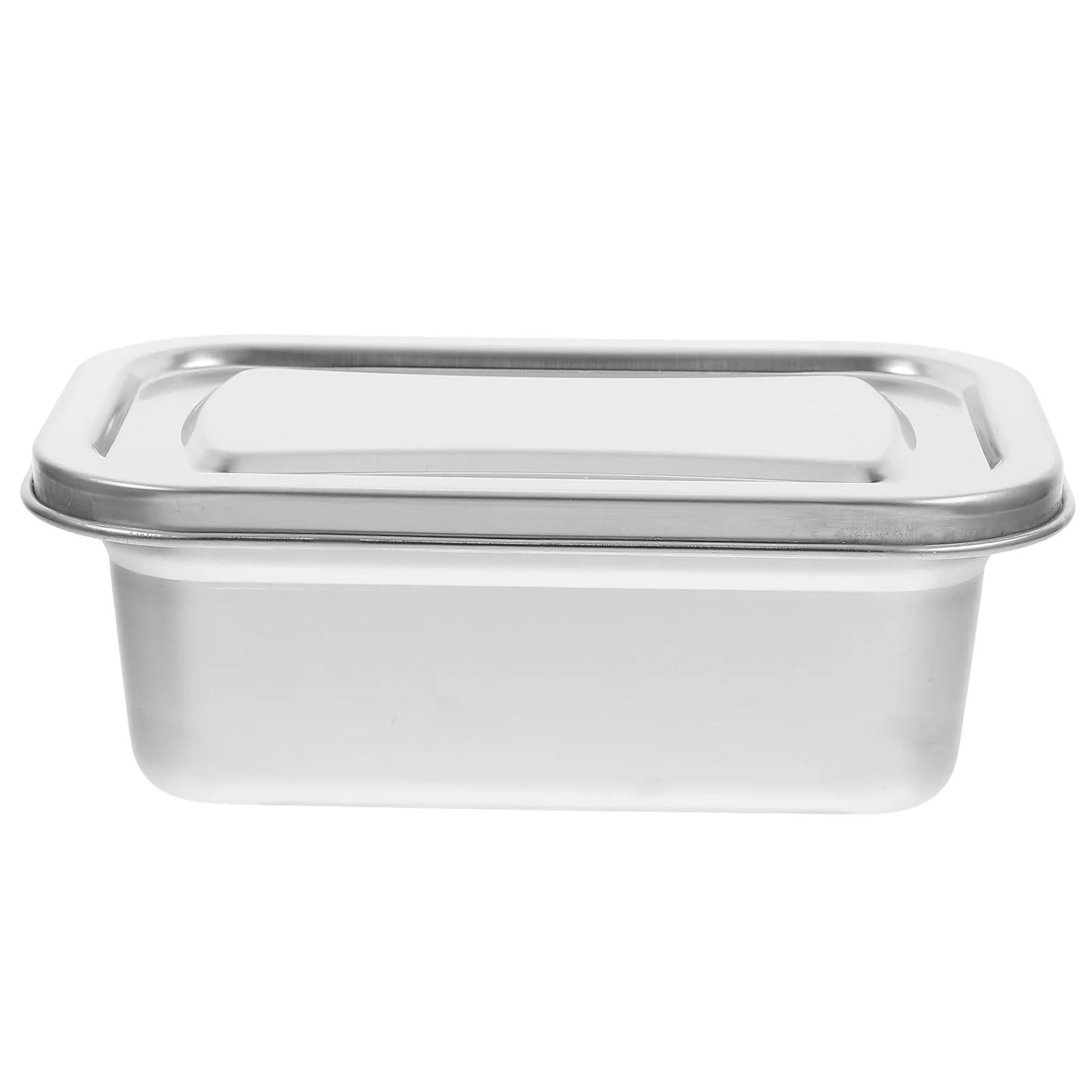 

Stainless Steel Ice Cream Box Container Silver Holder For Homemade Storage Keeper Bowl Fruit Preservation Freezer Kitchen