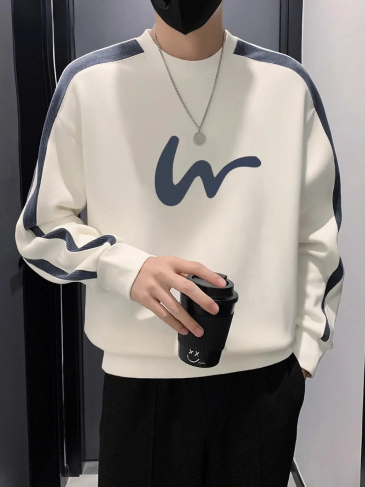 

Мужская утепленная толстовка с круглым вырезом и флисовой подкладкой, повседневная спортивная верхняя одежда для осени и зимы, новинка, стильная деловая модель для джентльменов