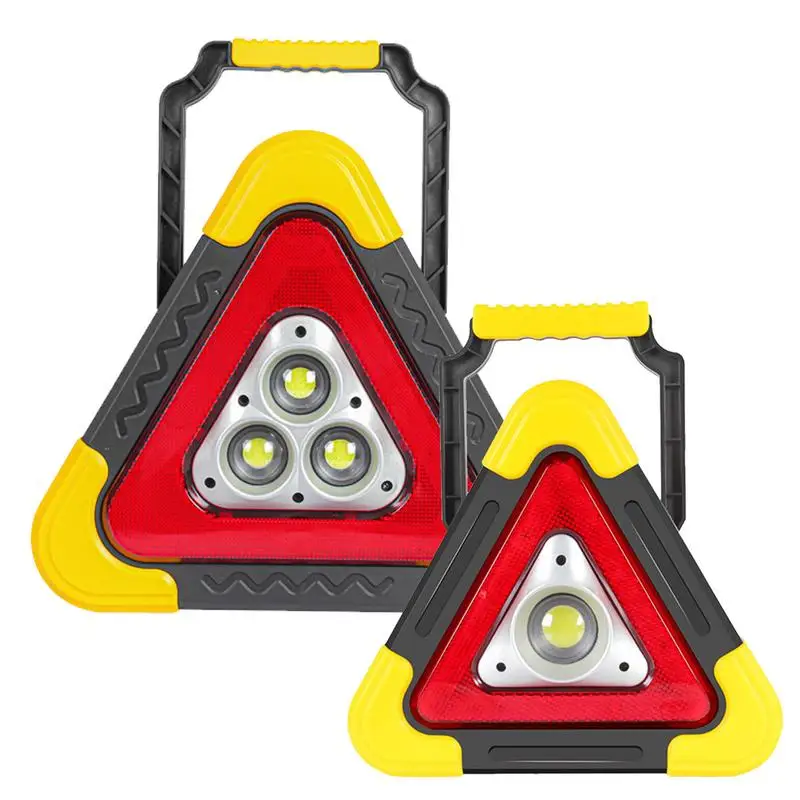 Warning Triangles For Vehicles 4 Modes Solar Powered Emergency Lamp Car Triangle Warning Light For Vehicle Breakdown work Light