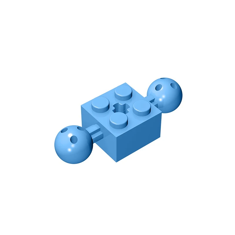 Gobricks GDS-977 Technical, Brick Modified 2 x 2 with 2 Ball Joints and Axle Hole compatible with lego 17114 DIY