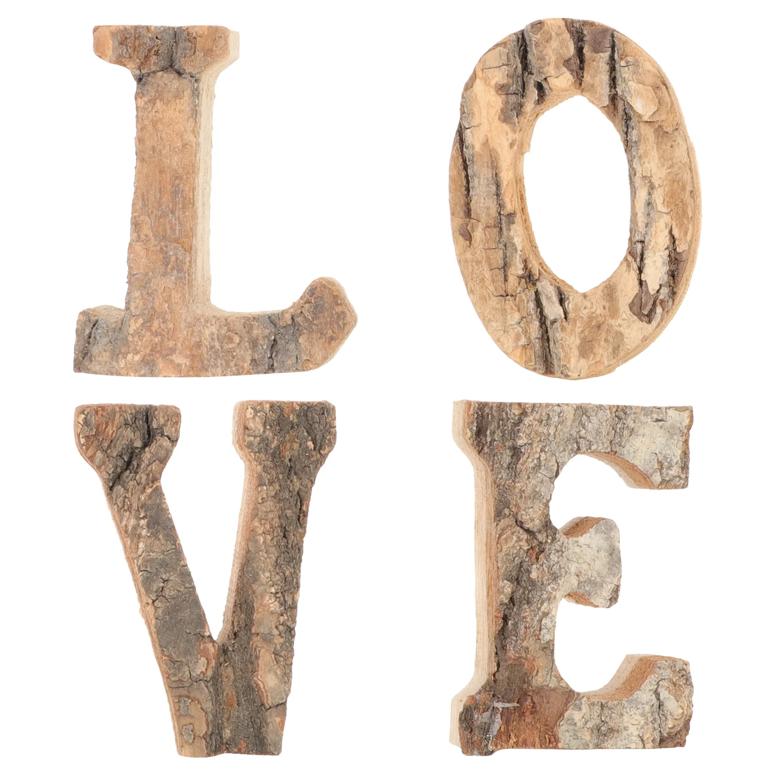 

4Pcs Wood Love Signs Romantic Tabletop Centerpiece Wedding Supplies Decor for Valentine's Day Decoration Rustic Love Letter