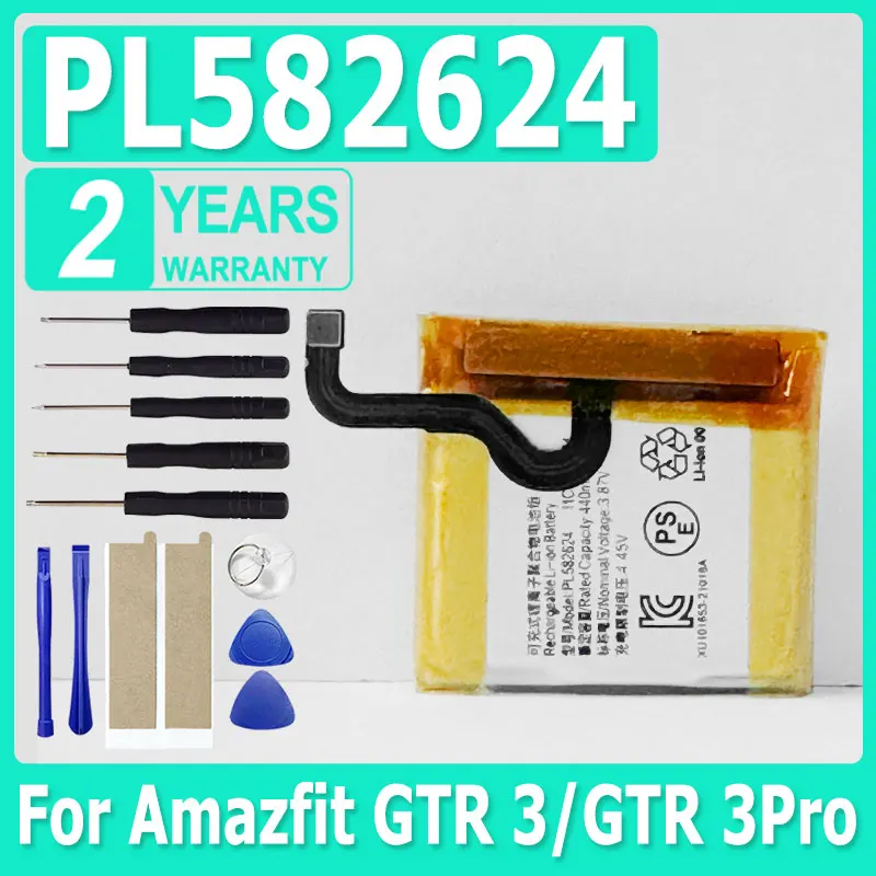 

PL582624 Replacement Battery For Amazfit GTR 3 GTR 3 Pro 3Pro Batteries + Free Tools