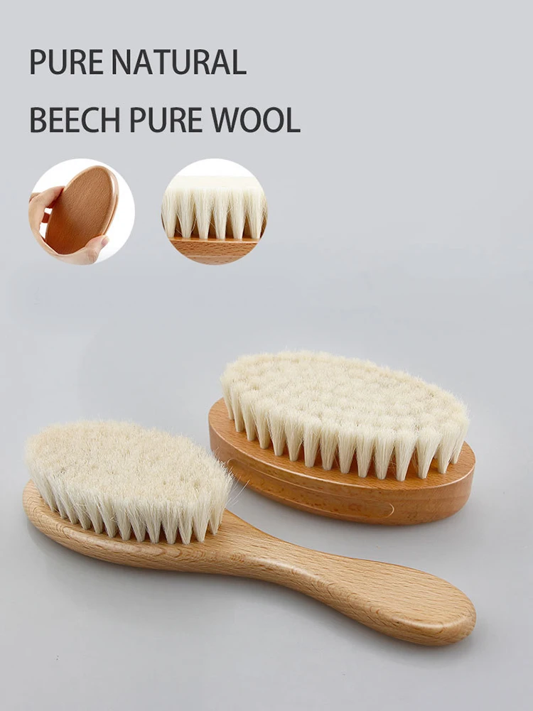 1/2pc of wooden high-quality soft brush for hair cleaning neck and face hair hair styling accessories Special for real hair wigs