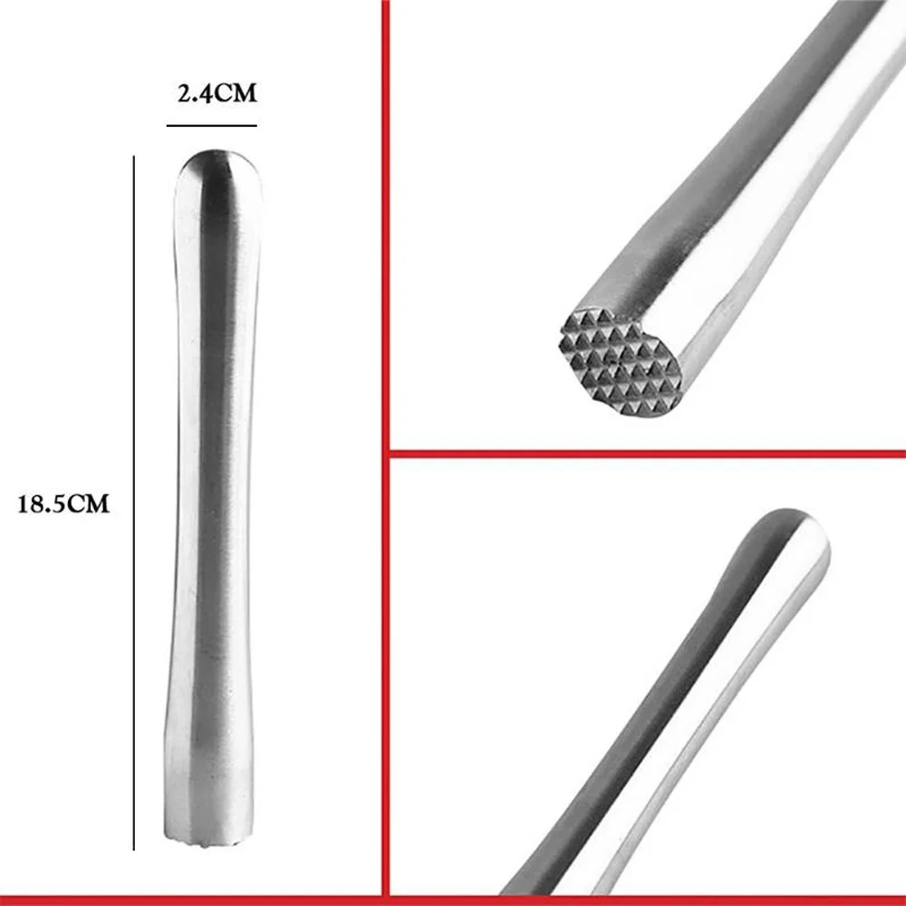 DIY Durable Stirrer Barware Crushed Crushing Hammer Bar Tool Cocktail Muddler Wine Mixing Stick