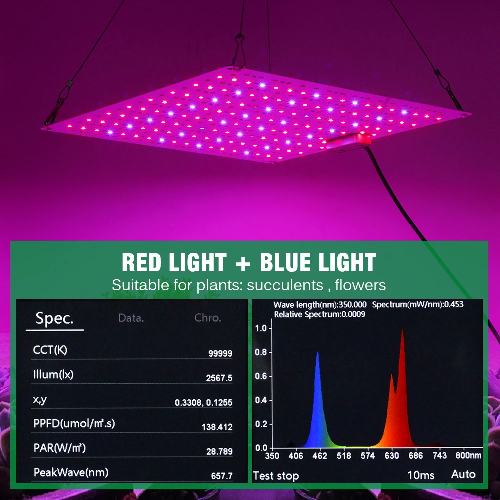 Efficient Quantum Board LED Growth Lamp With Remote Control Full Spectrum Indoor Plant Growth Lamp With Multiple Modes