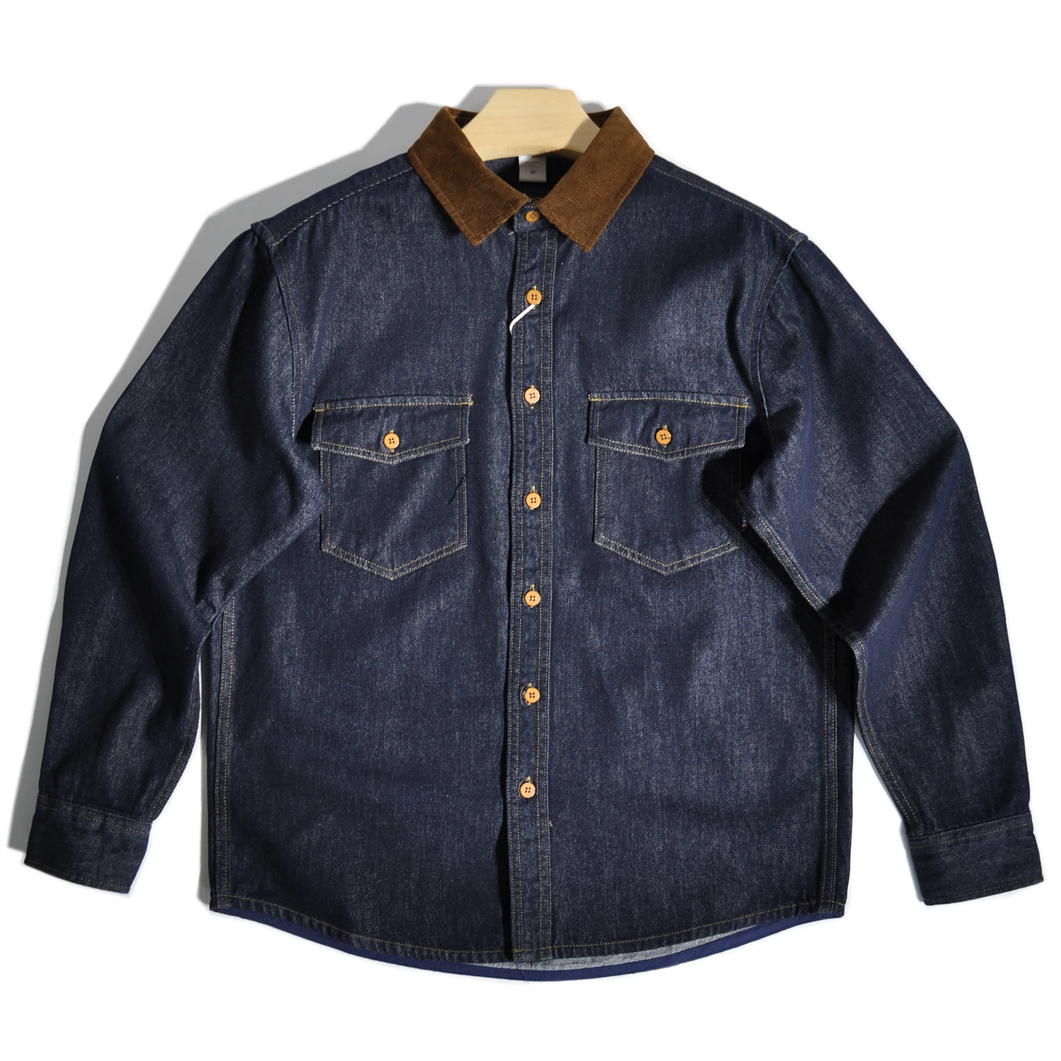

2025 Autumn Heavyweight Vintage American Amekaji Denim Safari Shirt Jacket - Men's Relaxed Fit Casual Long-Sleeve Shirt Coat