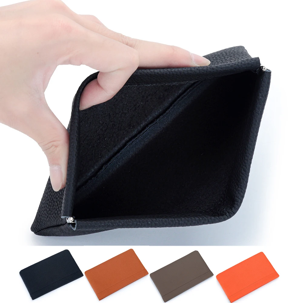 Portable Leather Coin Purse Earphone Bag Headphone Organizer Sundry Cosmetic Pouch Female Lipstick Change Coins Storage Bag