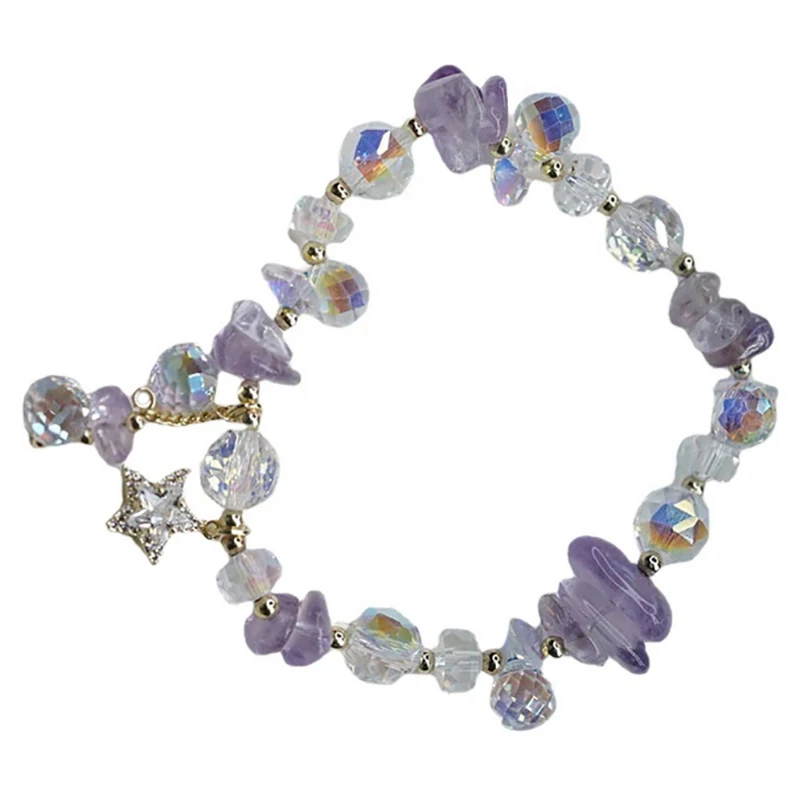 قطعة مجوهرات نسائية – سوار كريستال روز سيسي فريش على الطراز الكوري؛ يتميز بقلادة الحب وسحر ذيل السمكة. #4