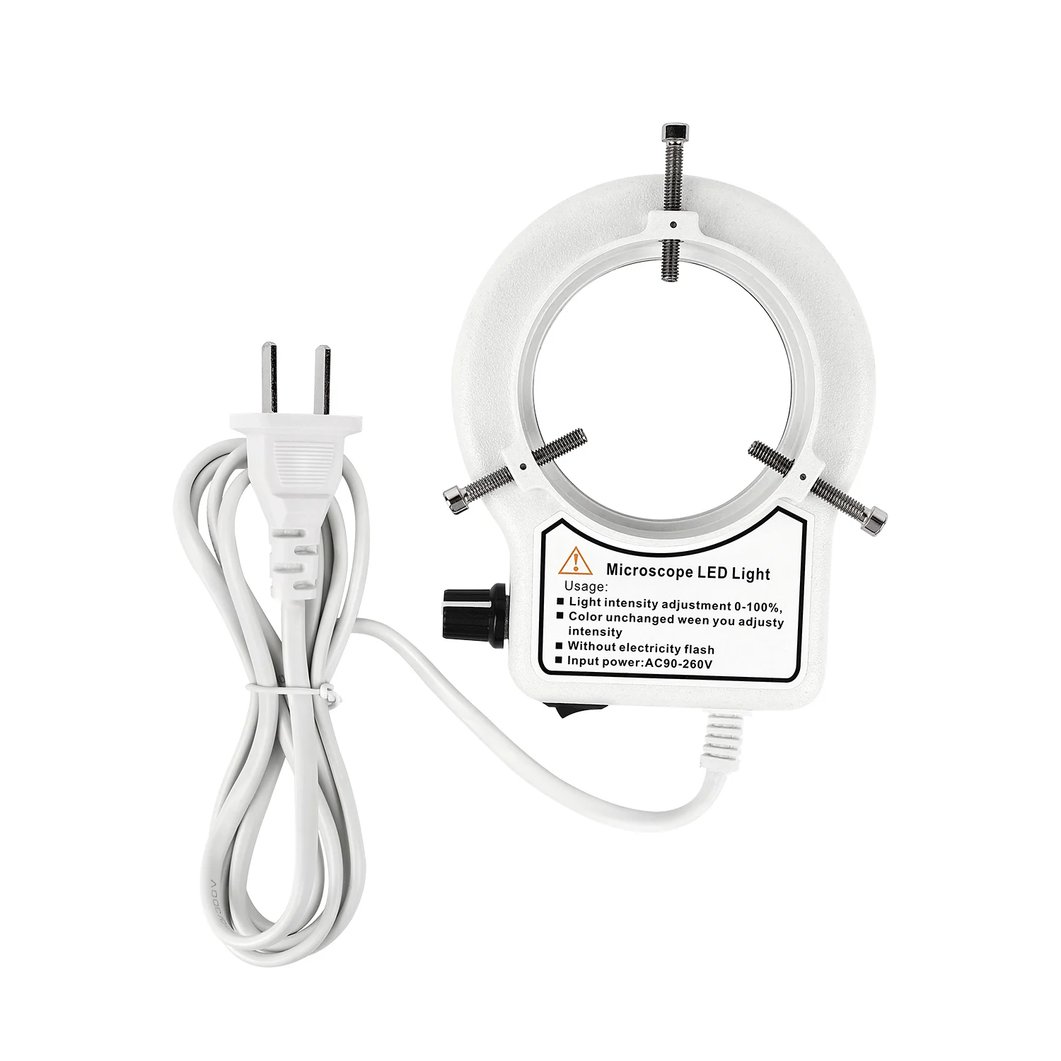 LED Ring Light Iluminador, Indústria Lâmpada, binocular, Trinocular, Microscópio, Stereo, Lente Industrial, Camera Magnifier