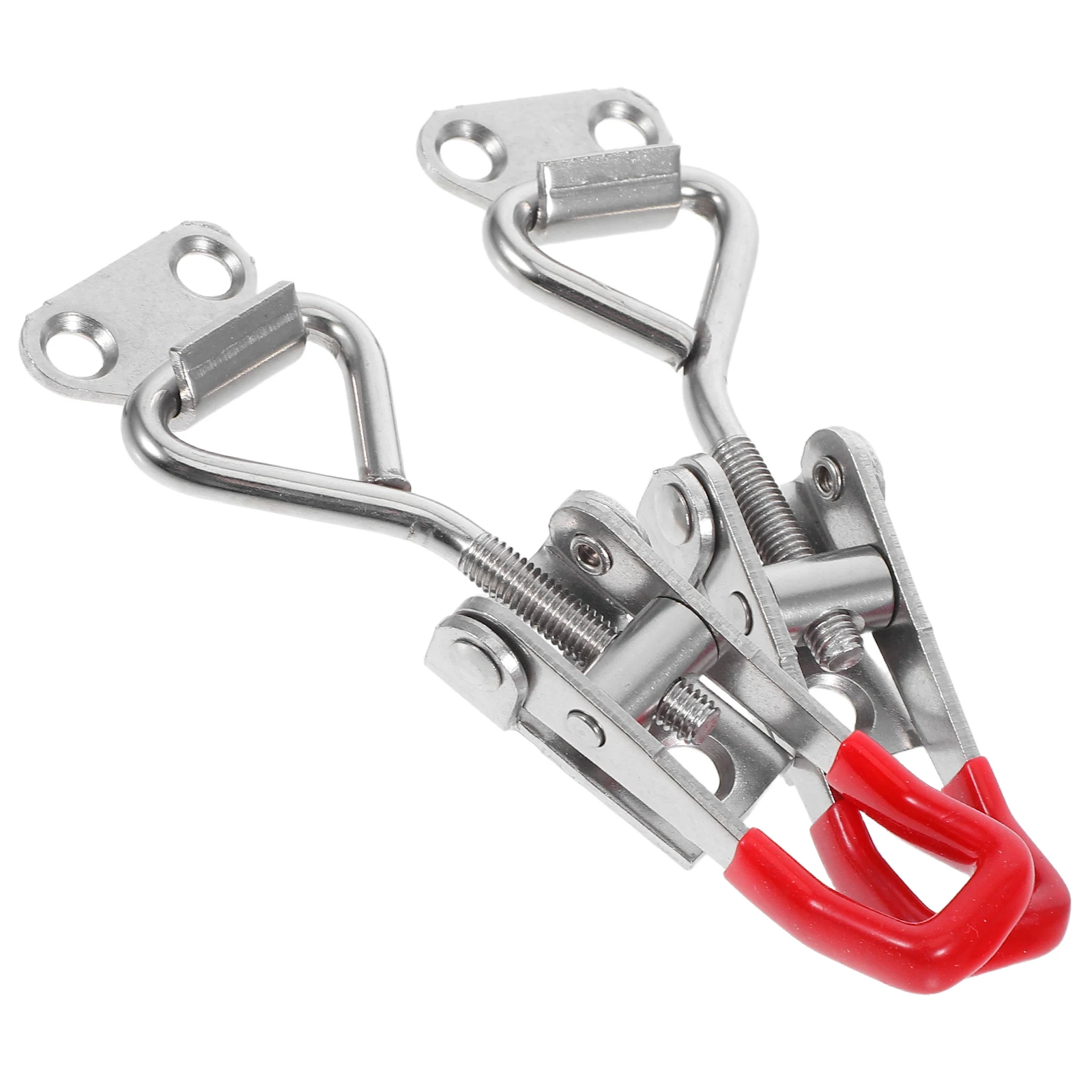 

2pcs Door Security Latch Stainless Steel Toggle Adjustable Slide Buckle Hardware Box Cabinet Fastener