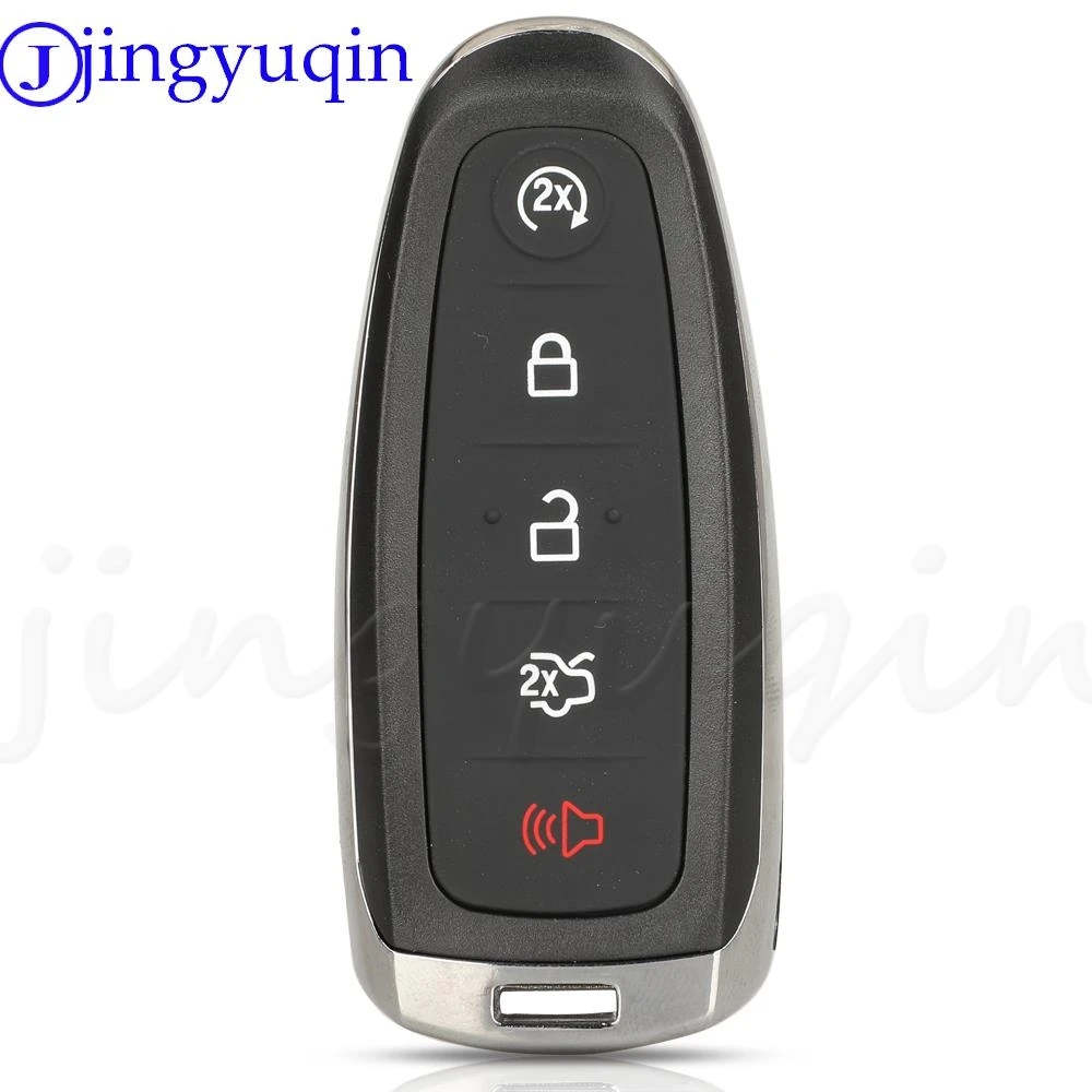 jinyuqin 5 Buttons Replacement Remote Car Key Shell Case Fob For Ford Explorer Edge Escape Flex Taurus with No Chip