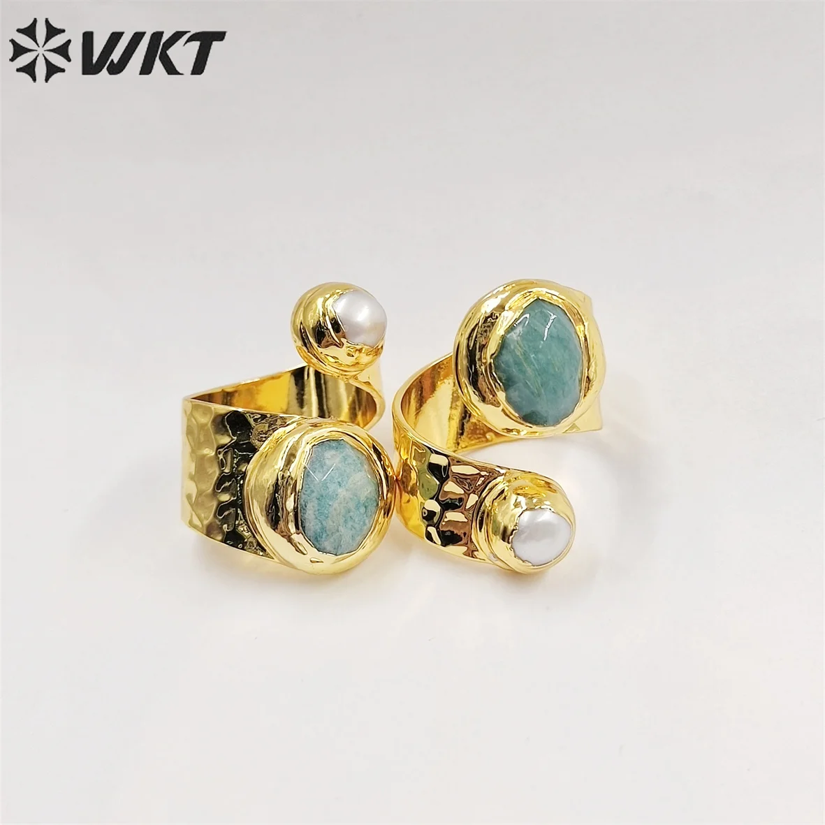 WT-R438 WKT 2022 New style Amazonist&pearl women gift ring gold-plate women Rings adjustable ring fashion attractive accessory