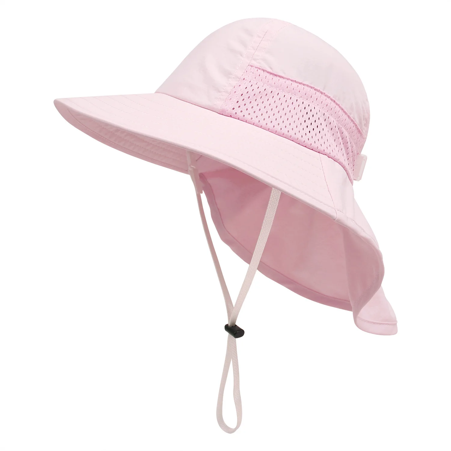 

Shawl Adjustable Childre Sun Protation Hat Summer New Light Breathable Mesh Sunscreen Hat Boys Girls Outdoor Toddler Bucket Hat