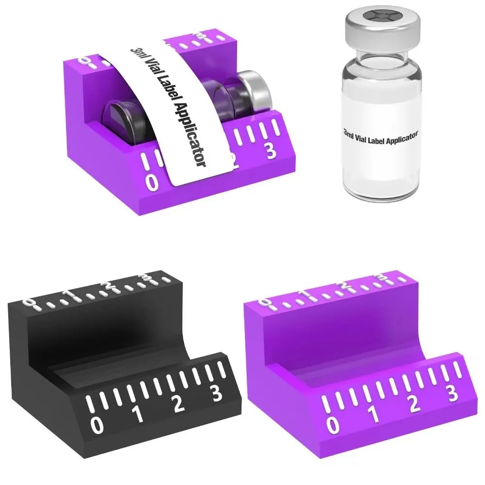 1Pc 3ml/5ml Vial Label Applicator Easy Alignment Precise Application Sticker Alignment Tool Time-Saving Reusable Labeling Tools