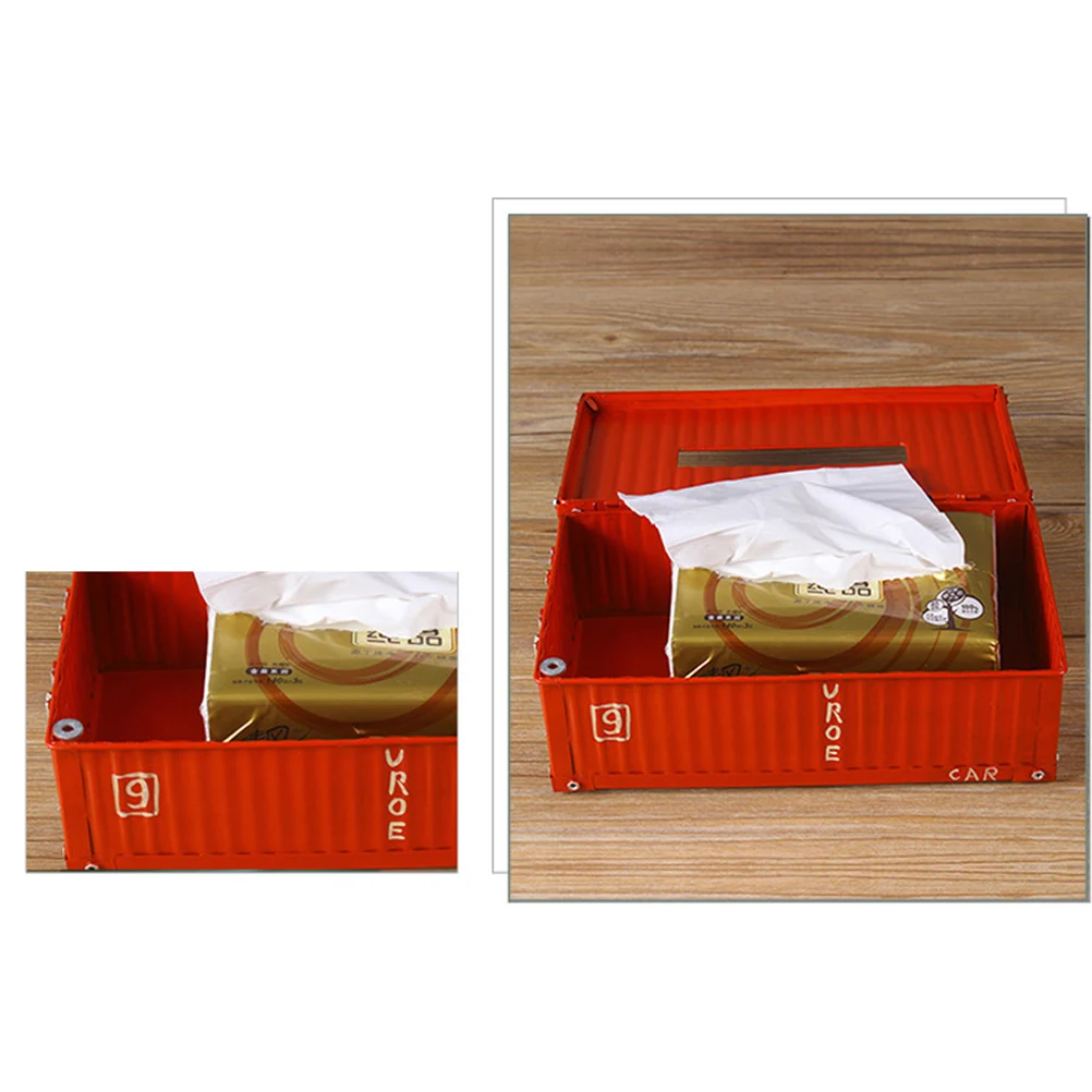 

Industrial Style Decorative Box Storage Boxes Vintage Tissue Holder Retro Pumping Carton Container