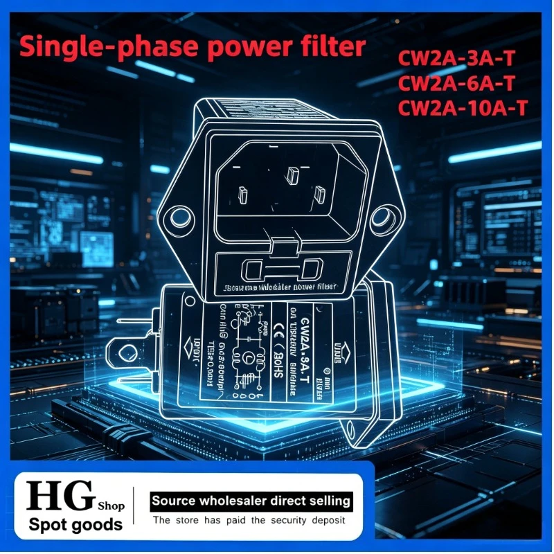 AC socket fuse switch filter CW2A-10A-T