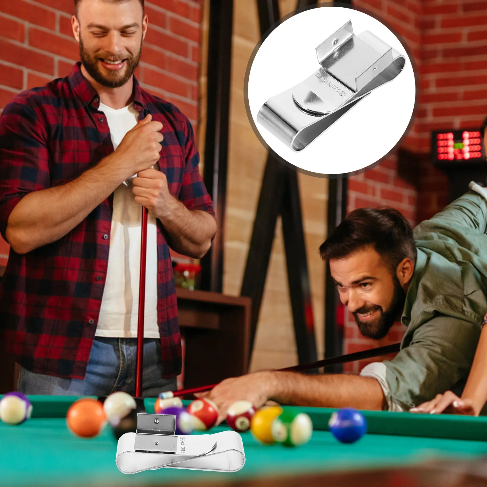 

Pool Chalk Holder Clamp Table Magnetic Snooker Billiard Clip for Pool/billiards
