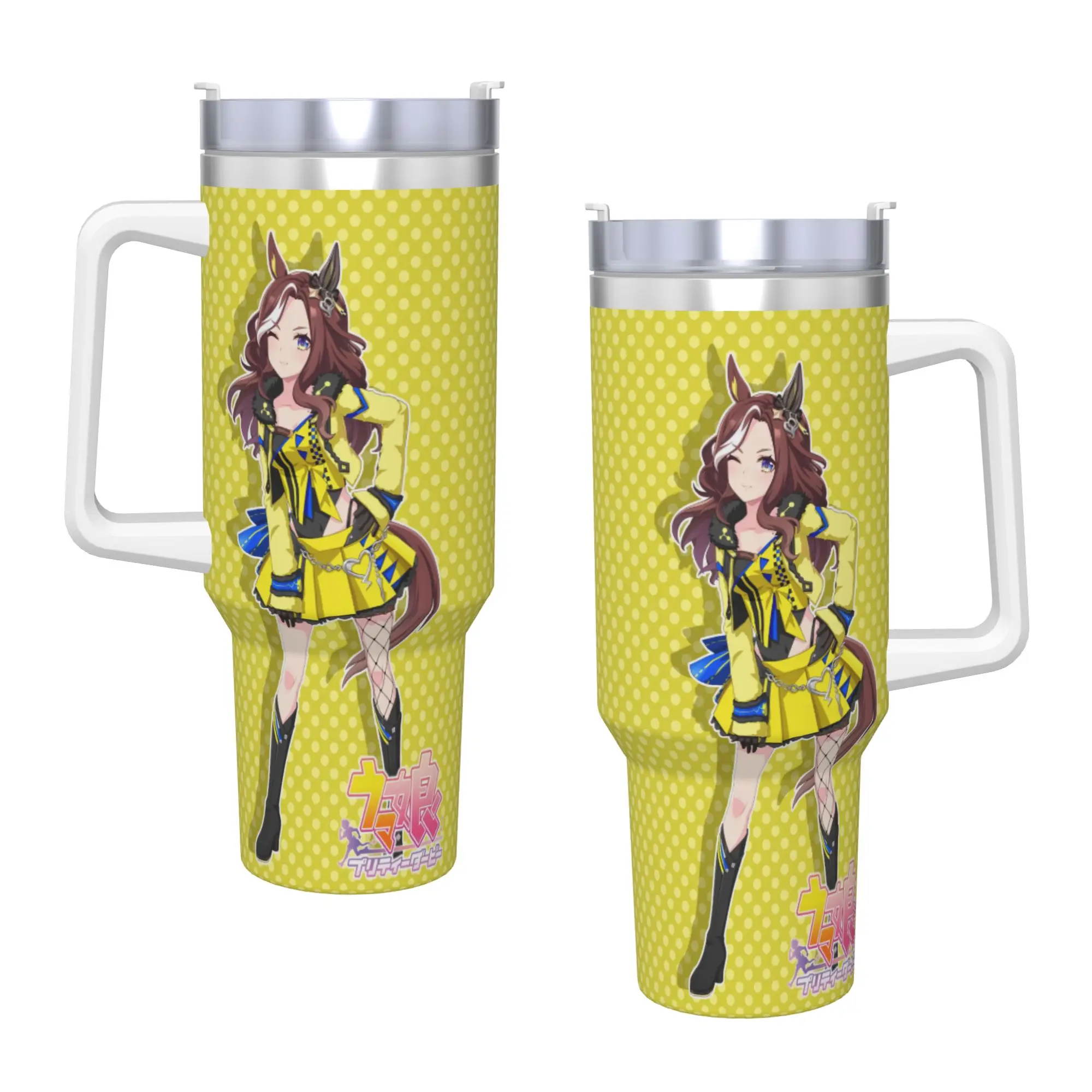 Stainless Steel Tumbler Daring Heart UmaMusume Pretty Derby Thermal Mug  Keep Heat Cold and Hot Mugs Cup Driving Water Bottle