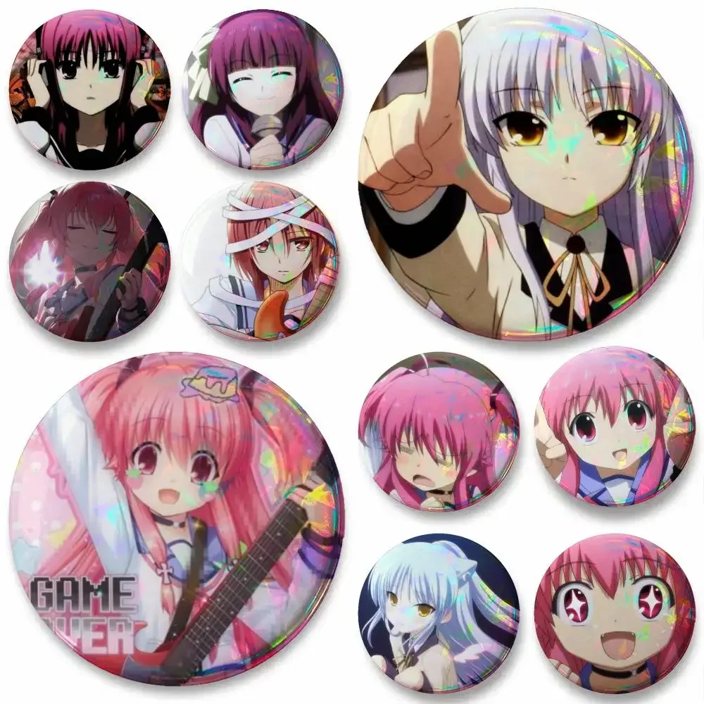Kawaii Cartoon Girls Yui Angel Enamel Pins Angel Beats Anime Icons Badges Snap-in Brooch on Bag Jewelry Accessories Toys Gifts