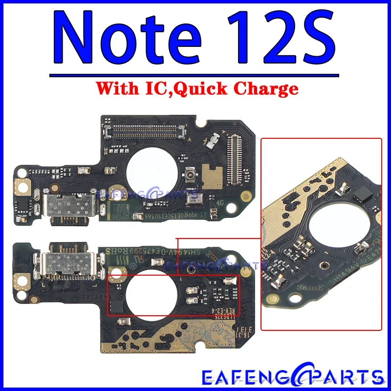 Usb Dock Charger Connector for Xiaomi Redmi Note 12 12S 13C Pro Plus + 4G 5G Charging Board Flex Ports Module