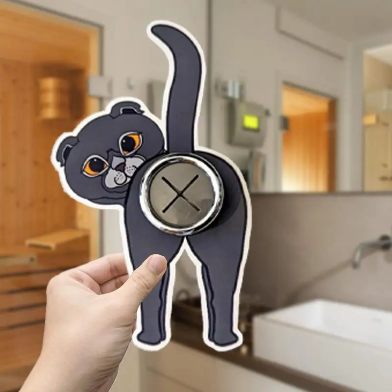 Cat Butt Hooks Adhesive Tea Towel Hooks Wall Holder For Bathroom Kitchen Household Utility Hooks Room Decoration