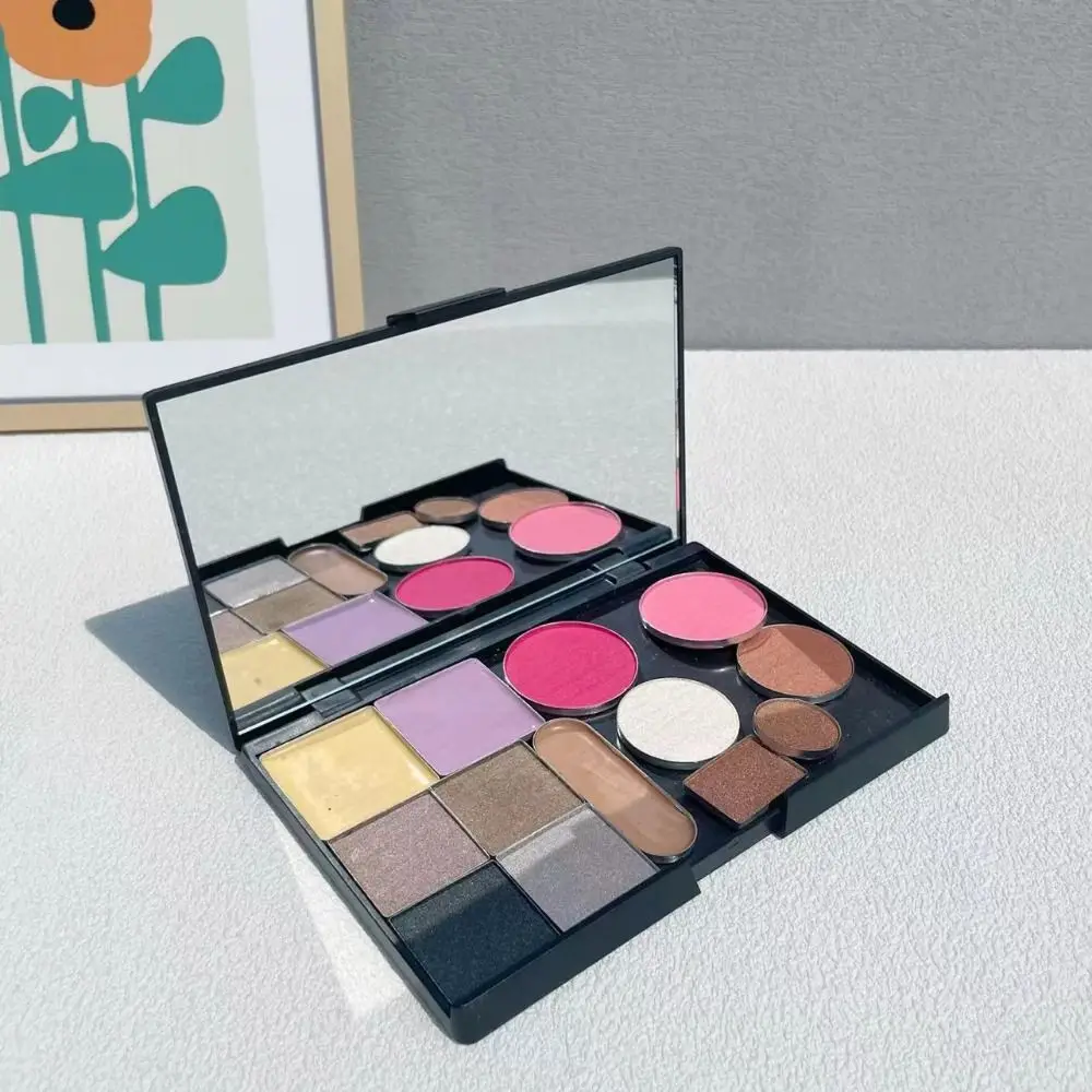 Multi-grids DIY Eyeshadow Palette with Mirror Matte Black DIY Cosmetic Box Empty Match By Oneself Magnetic Makeup Palette view 2